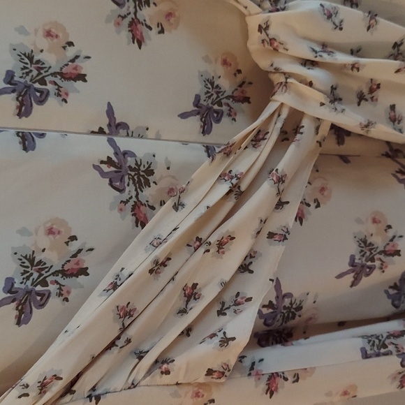 Casual Corner GUNNE SAX STYLE BEAUTIFUL LONG RAYON DRESS TIE BACK Like New Y2k! - Picture 7 of 13